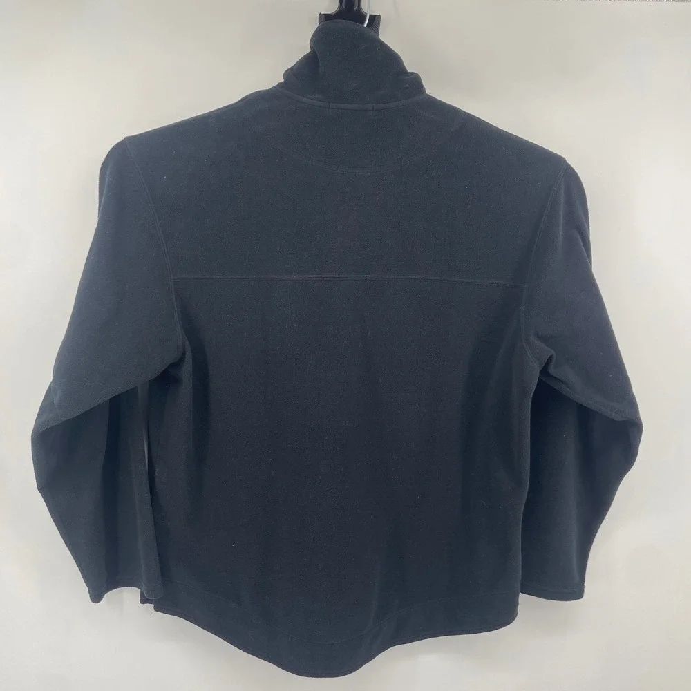 Zegna Sport Fleece Pullover Mens L Black Quarter Zip Mock Neck Luxury Sportswear